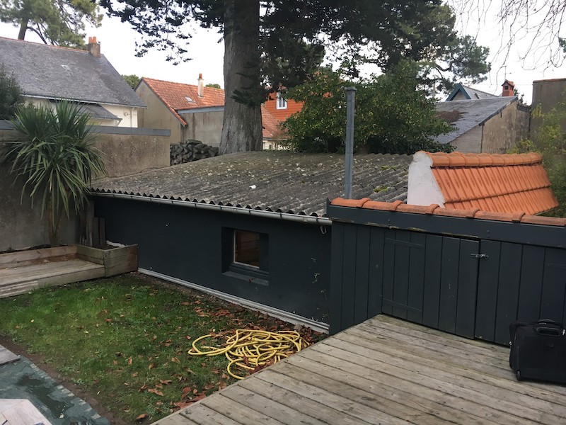 Remplacement toit par terrasse bois à La Baule