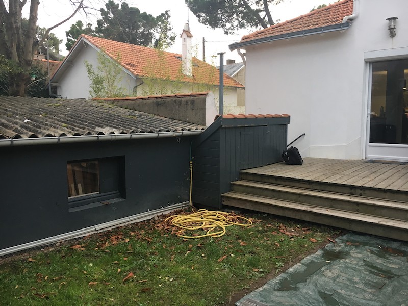 Remplacement toit par terrasse bois à La Baule