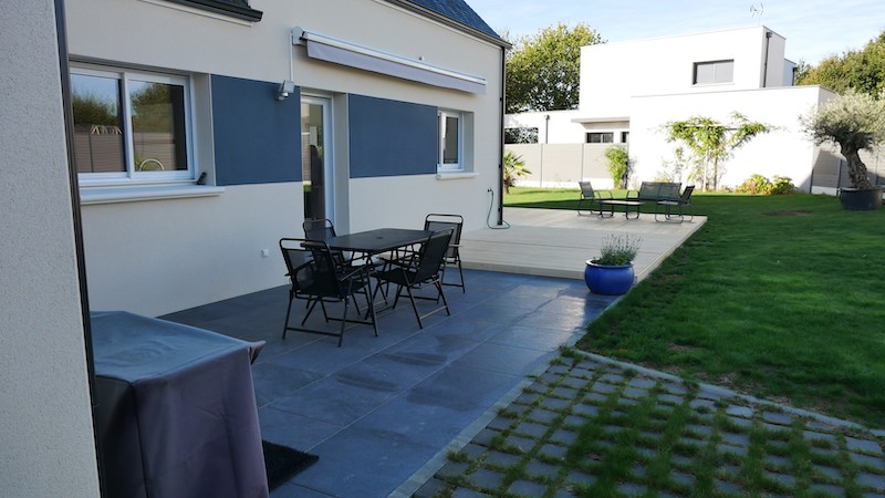 Pose de terrasse sur dalle à Orvault