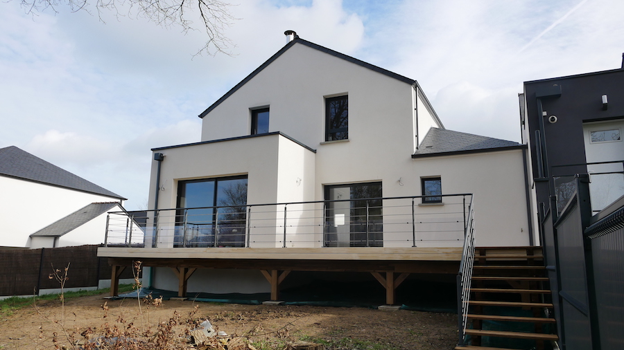 Terrasse en bois sur Poteaux à Vigneux de Bretagne