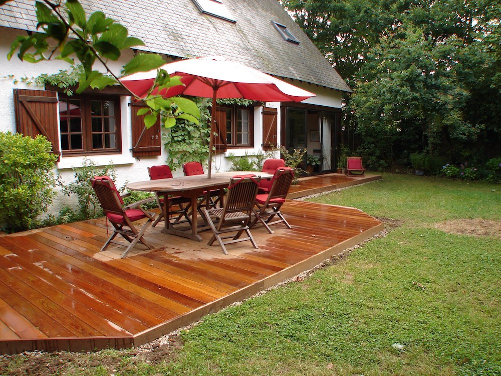 Installation de terrasse sans fondation