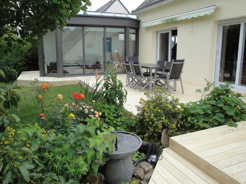 Terrasse sur-mesure en accoya