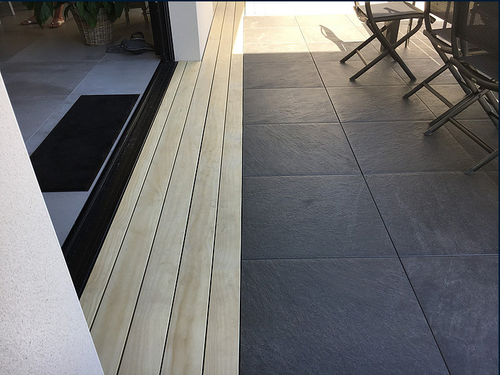 Pose de terrasses en grès cérame proche de Nantes