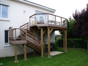 Installation de terrasse sur poteaux Nicaume